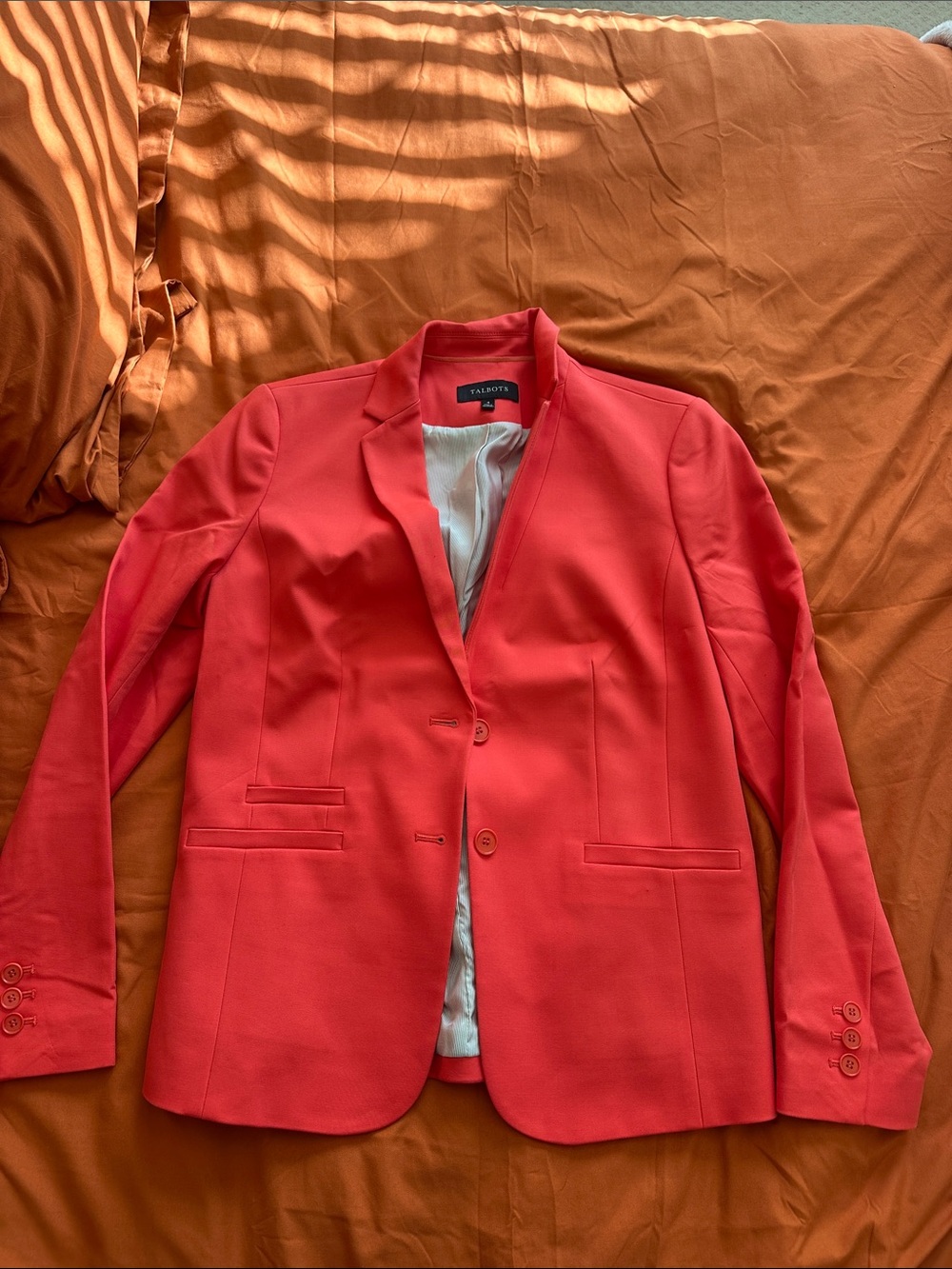 Talbots Coral-Red Tailored Blazer